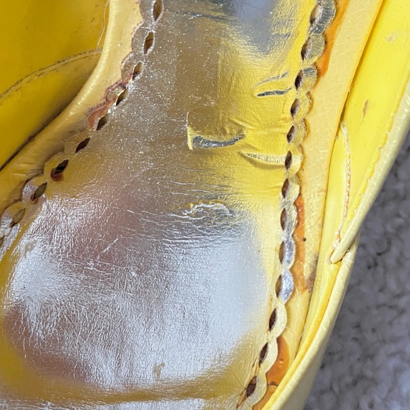 Delicious | Bright Yellow Peep-Toe Heels - Picture 11 of 11